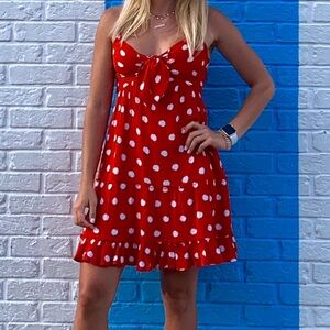 Red & White Polka Dot Sundress